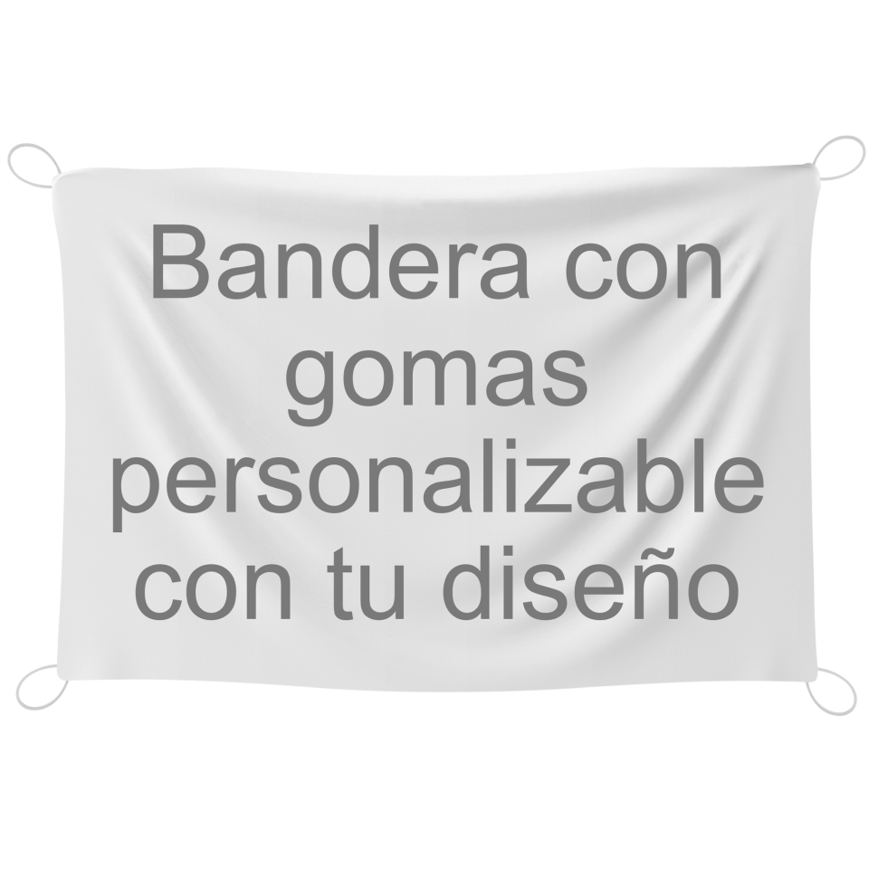 Bandera 60x90 cm con gomas personalizada