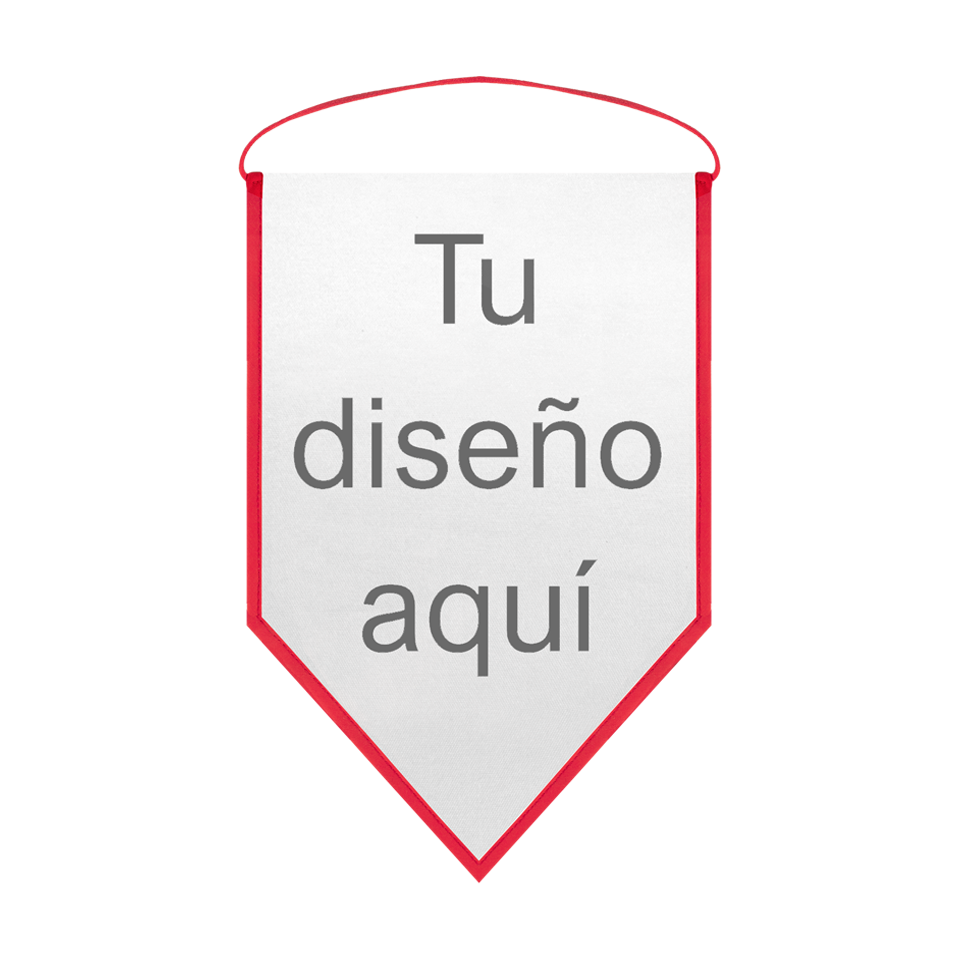 Banderín acabado triangular 9x12cm personalizado una cara