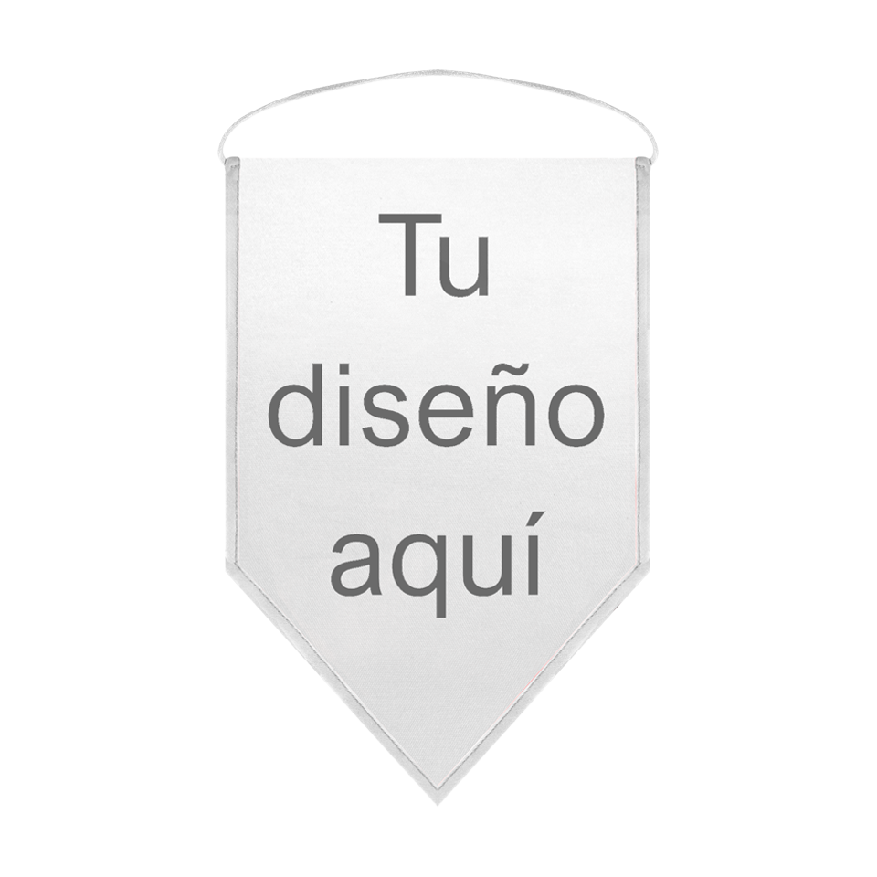 Banderín acabado triangular 9x12cm personalizado una cara