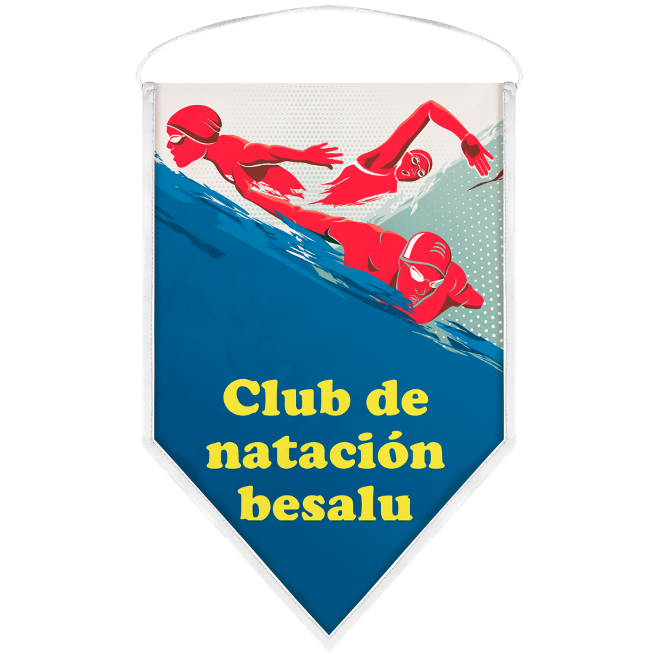 Banderín acabado triangular 9x12cm personalizado una cara