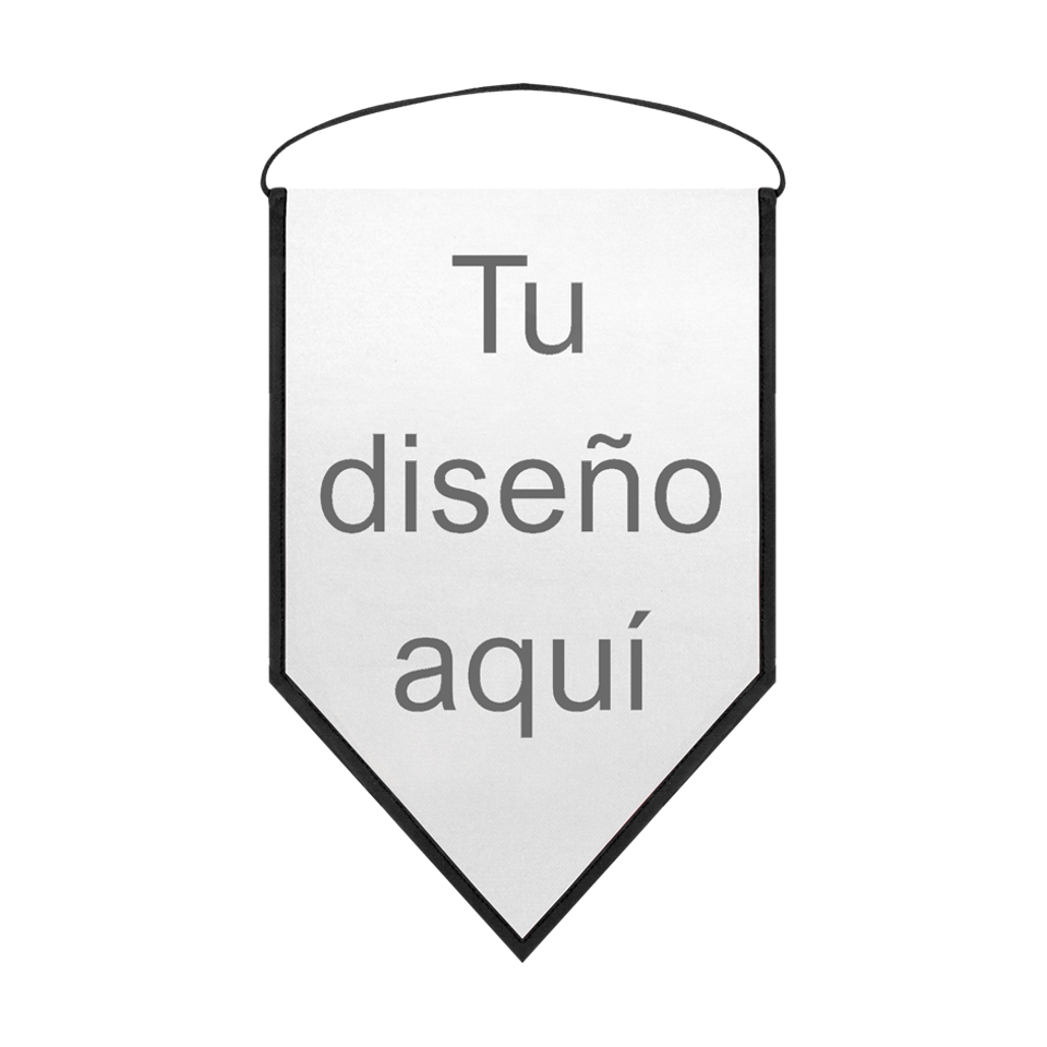 Banderín acabado triangular 9x12cm personalizado una cara