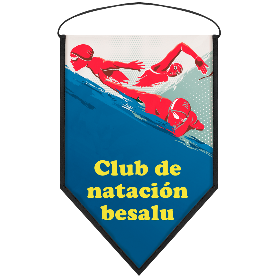 Banderín acabado triangular 9x12cm personalizado una cara