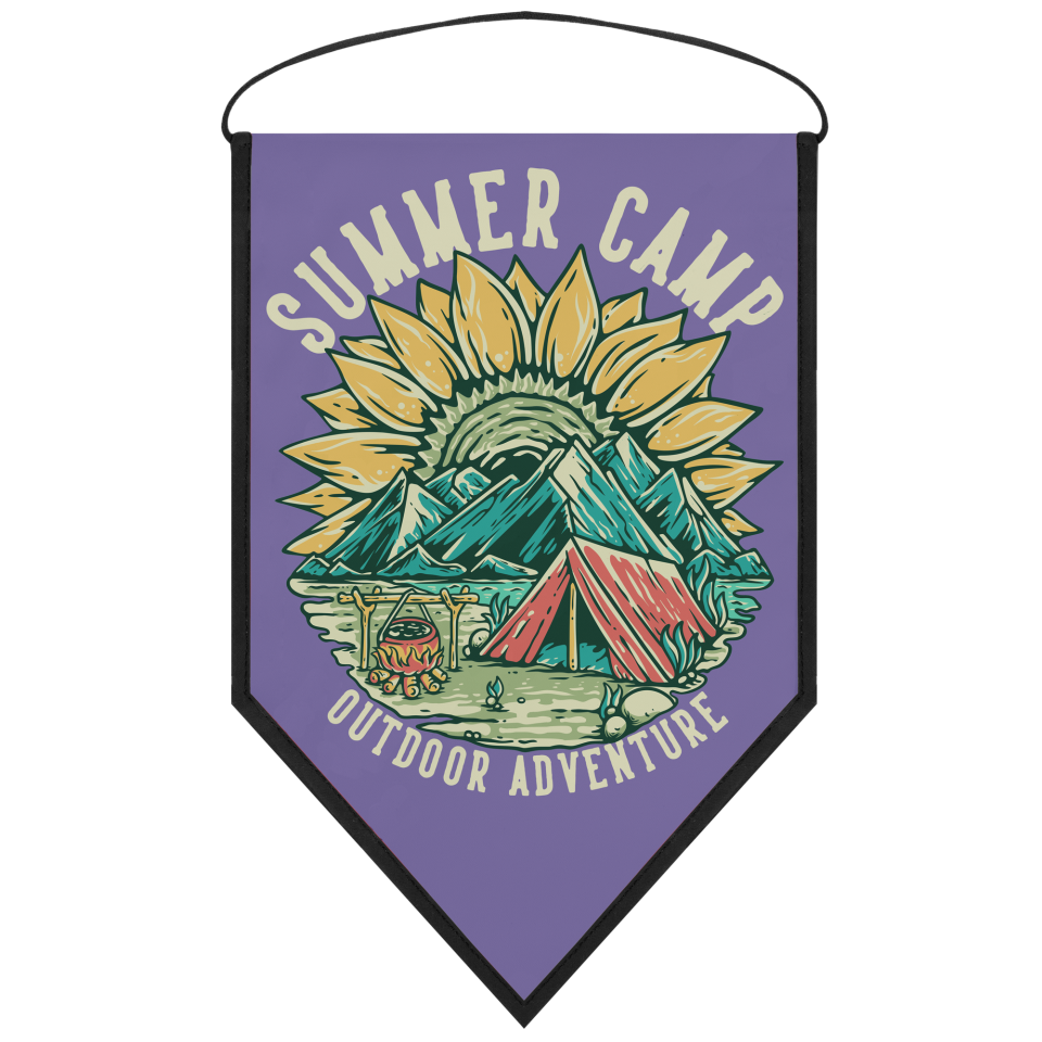 Banderín acabado puntiagudo 14x21cm personalizado una cara