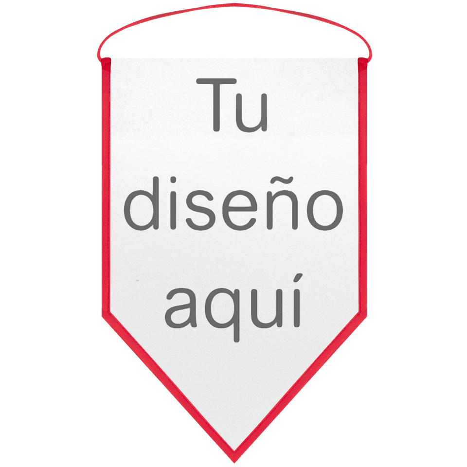 Banderín acabado puntiagudo 14x21cm personalizado una cara