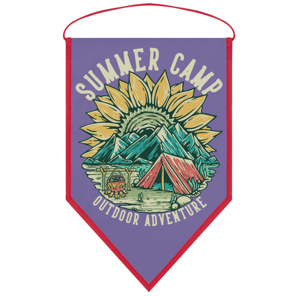 Banderín acabado puntiagudo 14x21cm personalizado una cara