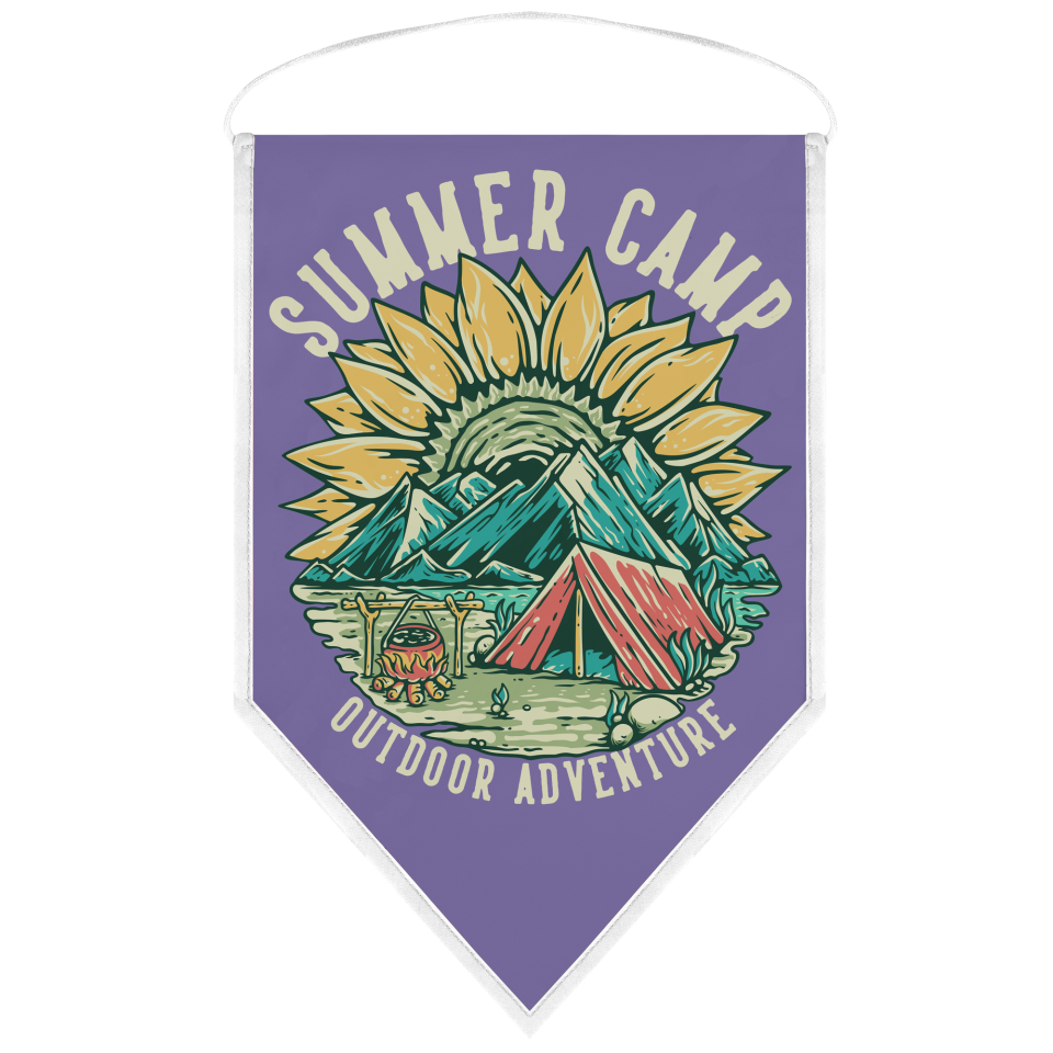 Banderín acabado puntiagudo 14x21cm personalizado una cara