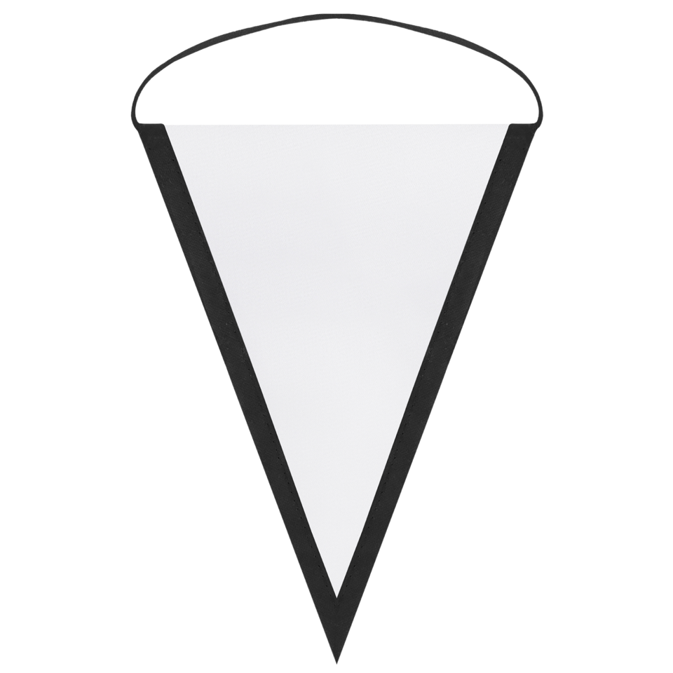 Banderín triangular fullprint 25x40cm personalizado una cara