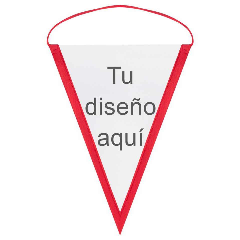 Banderín triangular fullprint 25x40cm personalizado una cara