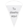 Banderín triangular fullprint 25x40cm personalizado una cara