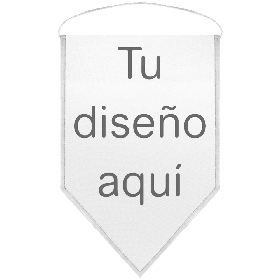 Banderín acabado triangular 23x30cm personalizado una cara