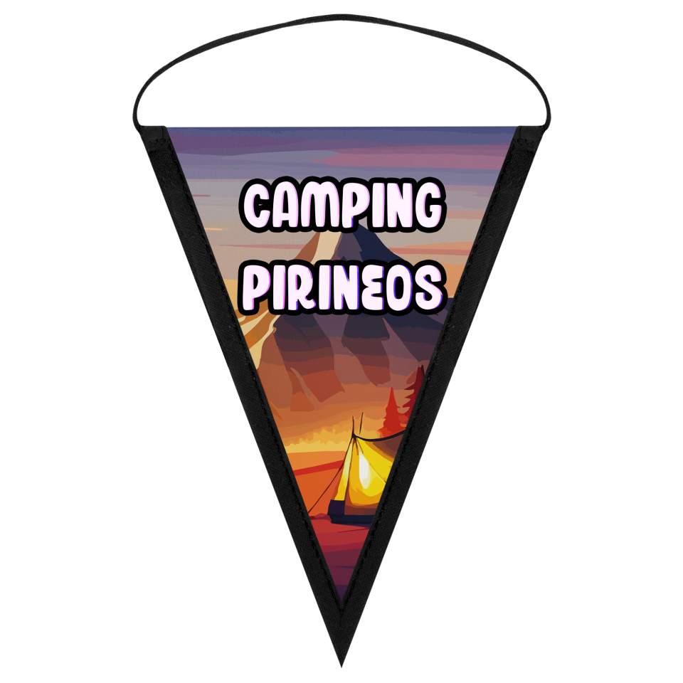 Banderín triangular 23x30cm personalizado una cara