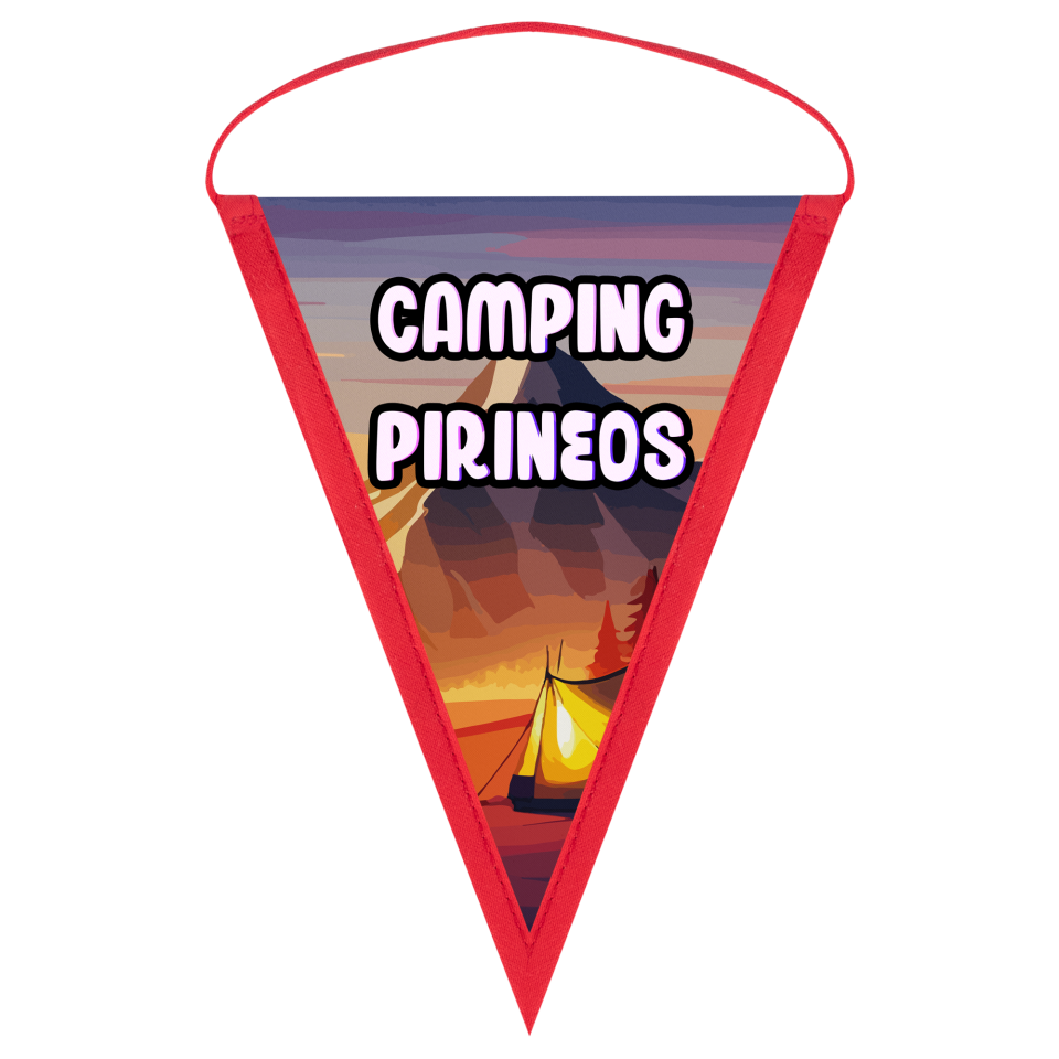 Banderín triangular 23x30cm personalizado una cara