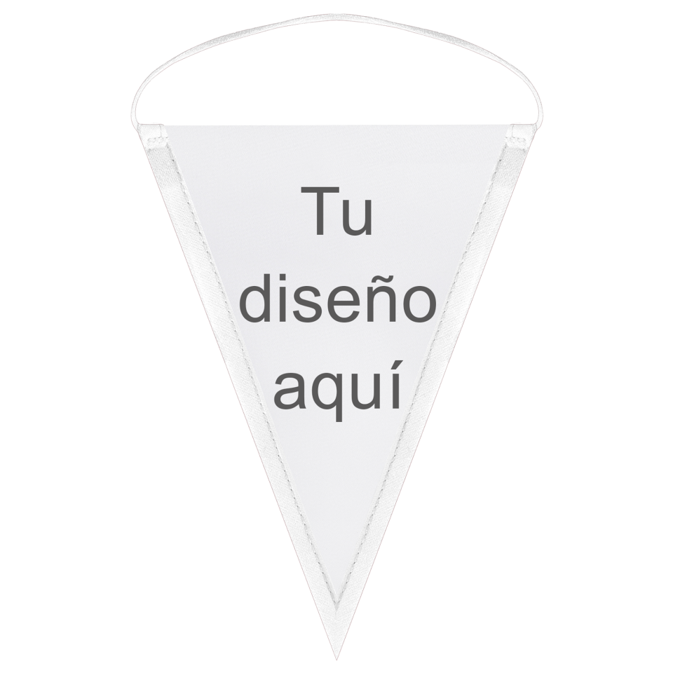 Banderín triangular 23x30cm personalizado una cara