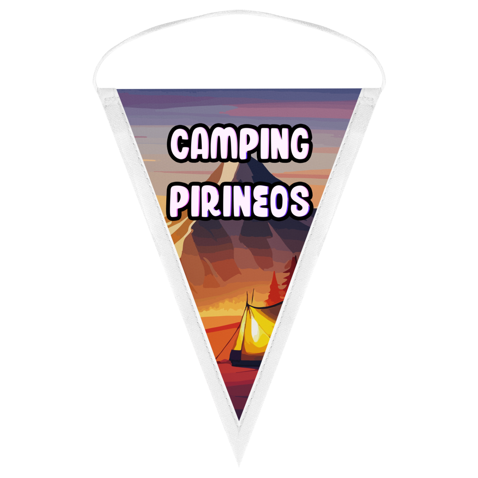 Banderín triangular 23x30cm personalizado una cara