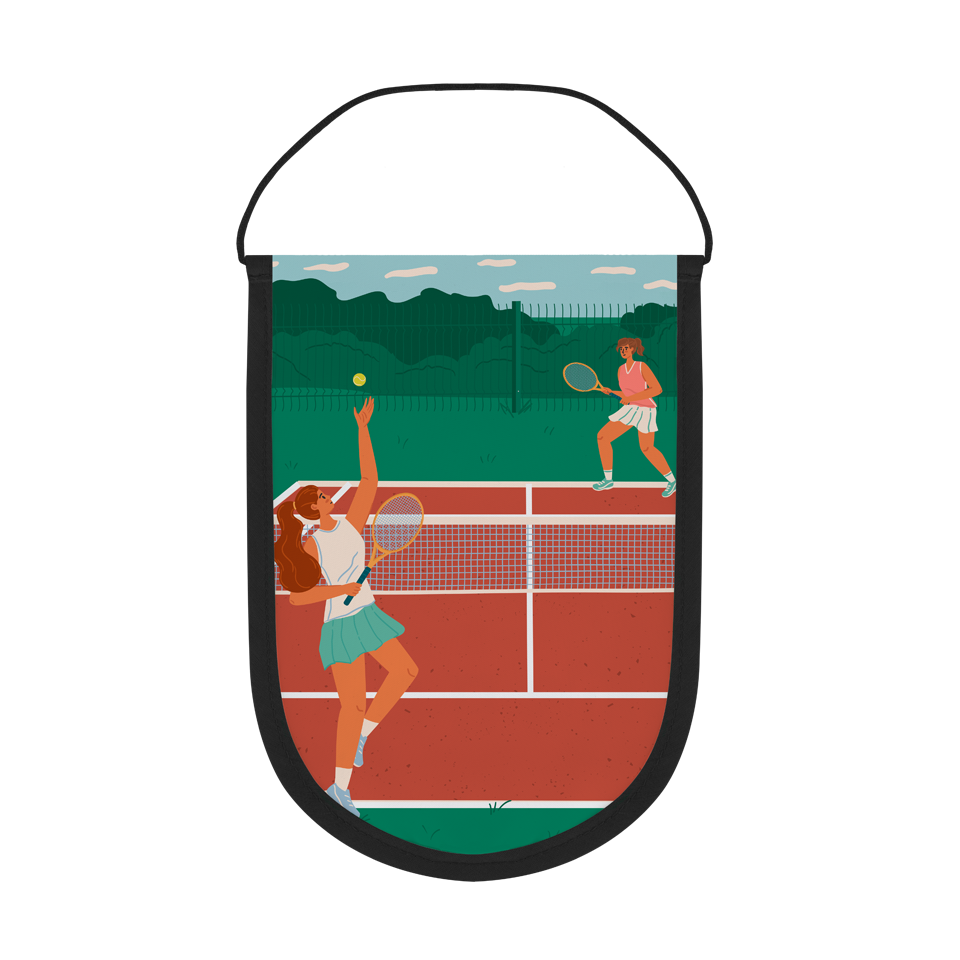 Banderín acabado redondo 23x30cm personalizado una cara