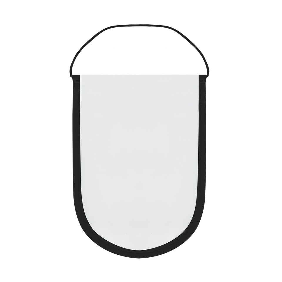 Banderín acabado redondo 23x30cm personalizado una cara