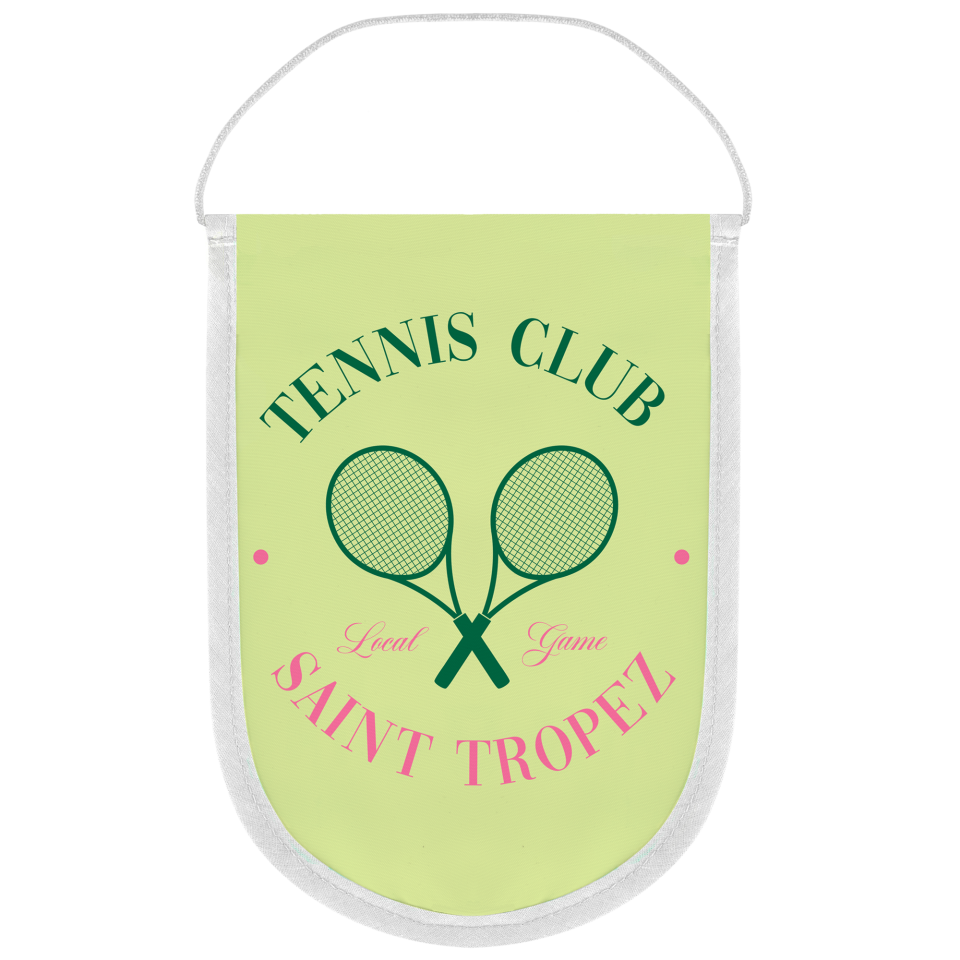 Banderín acabado redondo 18x25cm personalizado una cara