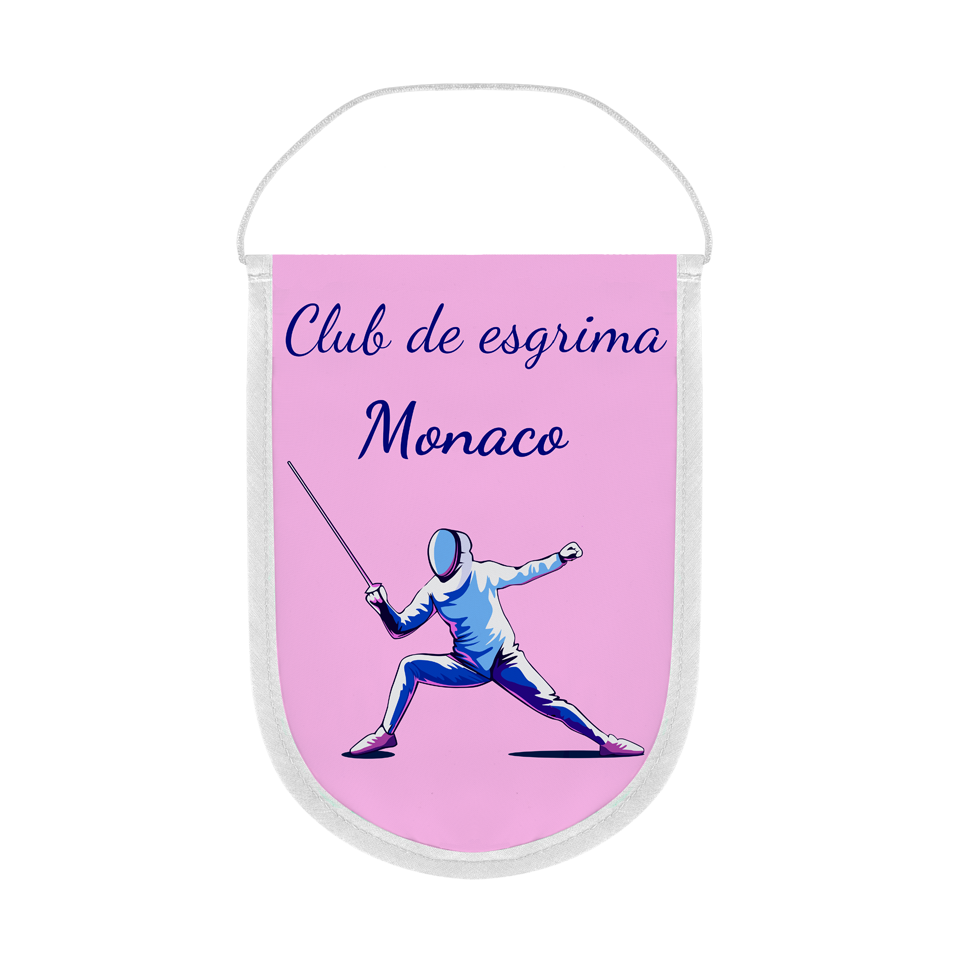 Banderín acabado redondo 14x21cm personalizado una cara