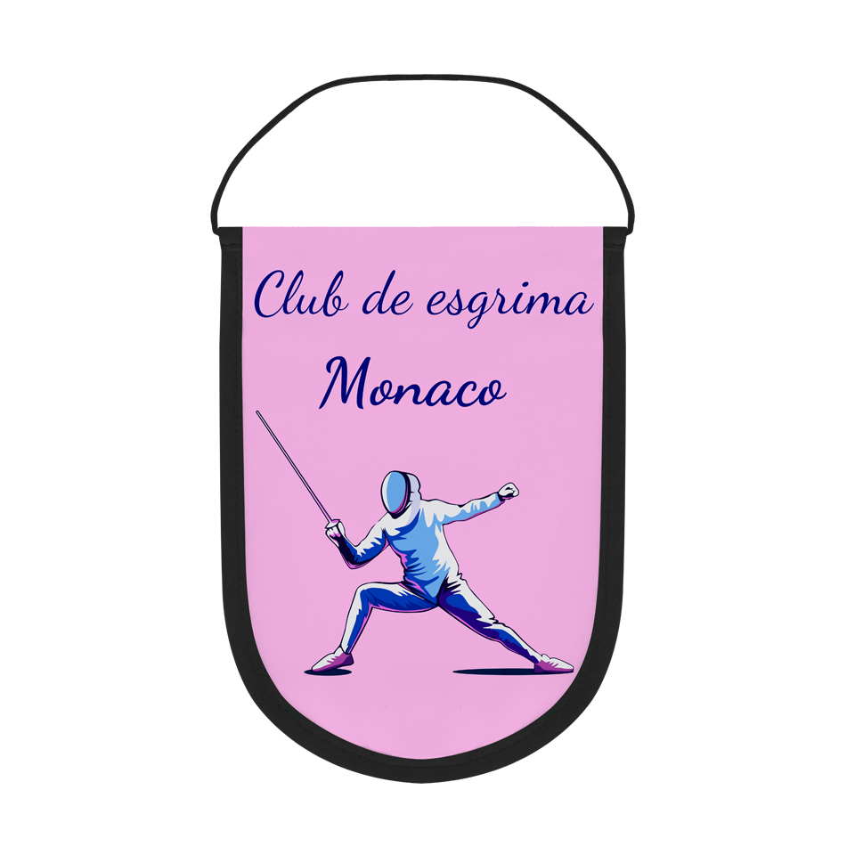 Banderín acabado redondo 14x21cm personalizado una cara