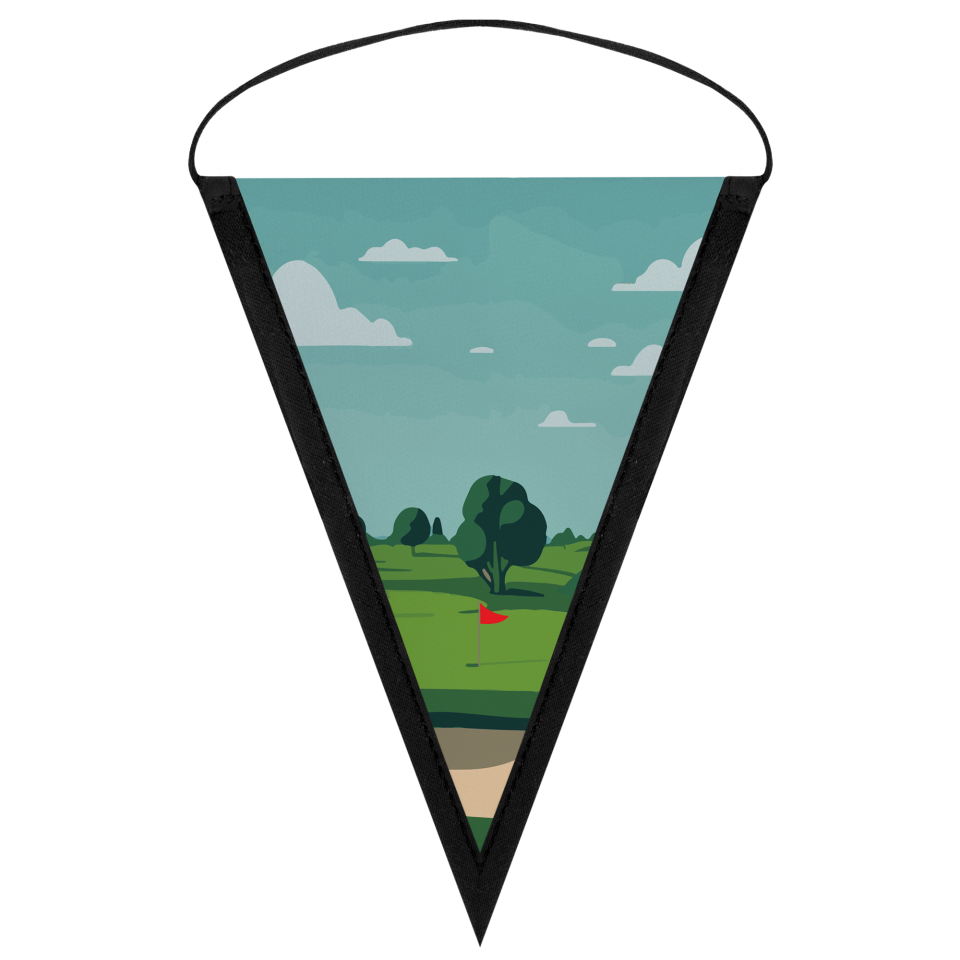 Banderín triangular 18x25cm personalizado una cara