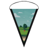 Banderín triangular 18x25cm personalizado una cara