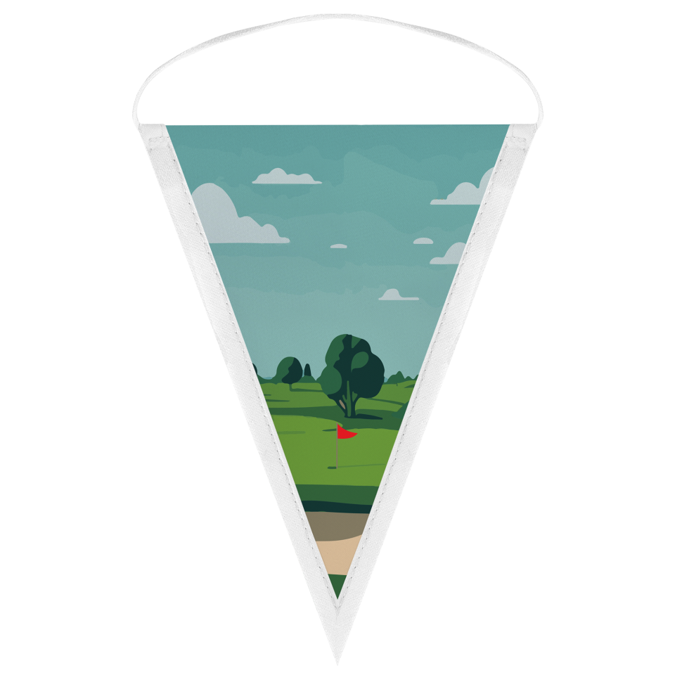 Banderín triangular 18x25cm personalizado una cara