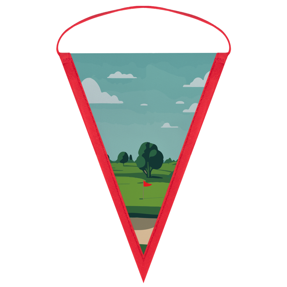 Banderín triangular 18x25cm personalizado una cara