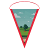 Banderín triangular 18x25cm personalizado una cara