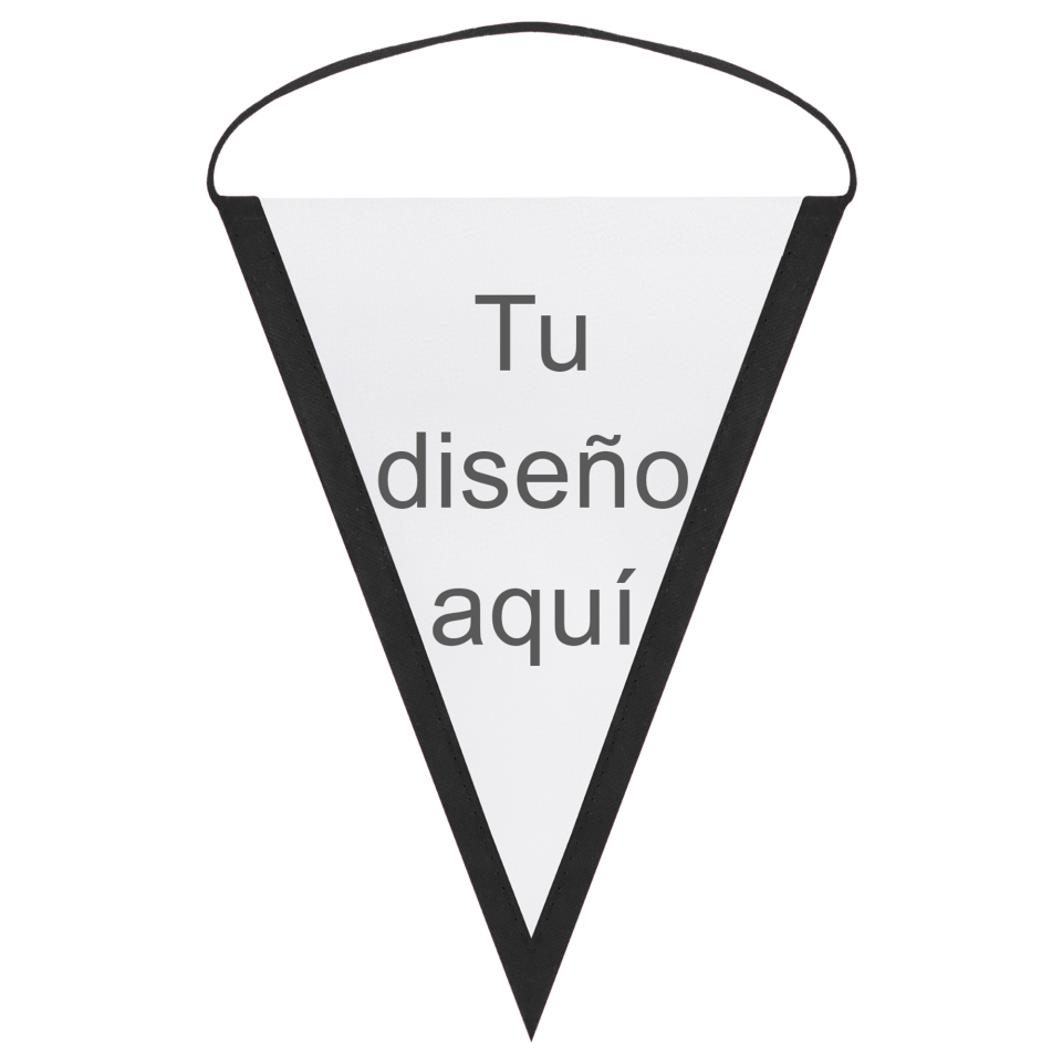Banderín triangular 14x21cm personalizado una cara