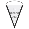Banderín triangular 9x12cm personalizado una cara