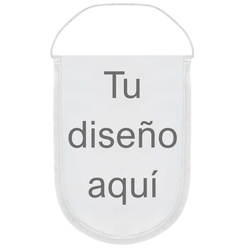 Banderín acabado redondo 9x12cm personalizado una cara