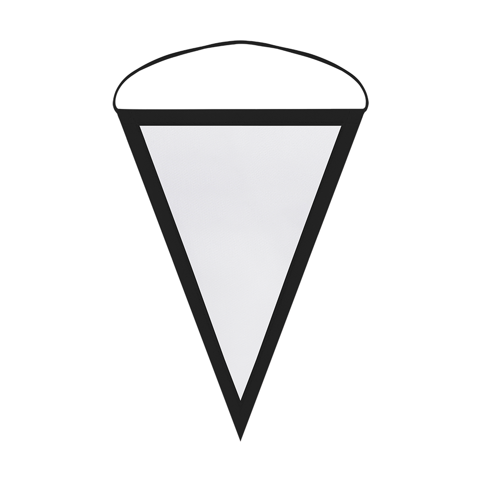 Banderín triangular 25x40cm personalizado doble cara