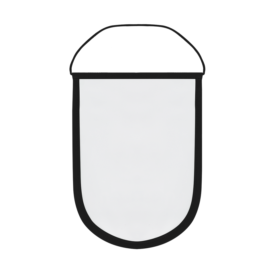 Banderín acabado redondo 14x21personalizado doble cara