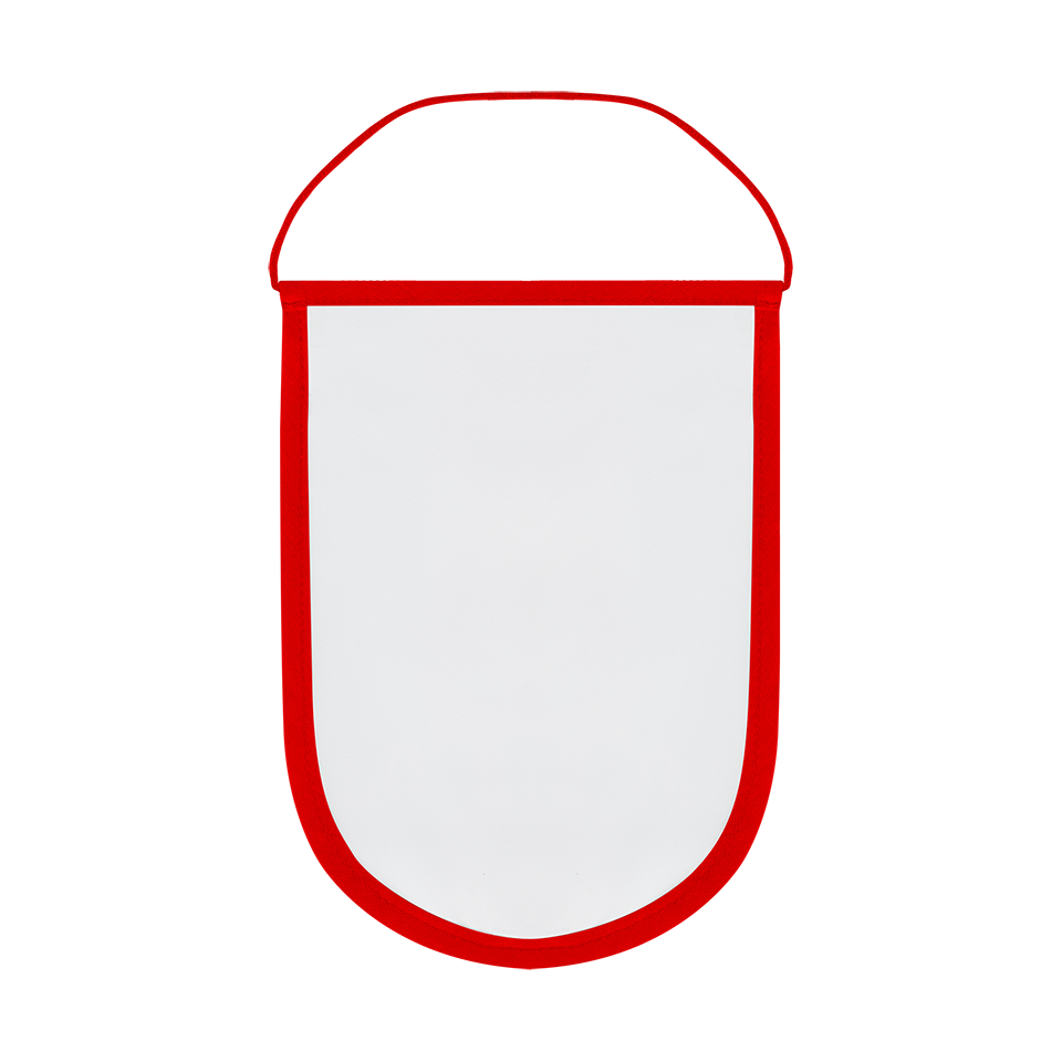 Banderín acabado redondo 14x21personalizado doble cara