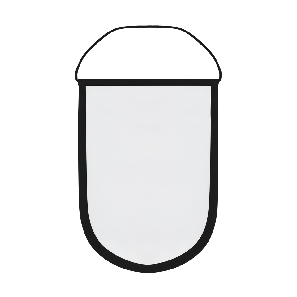 Banderín acabado redondo 25x40cm personalizado doble cara