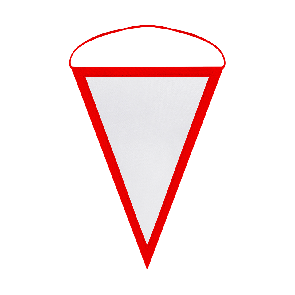 Banderín triangular 18x25cm personalizado doble cara