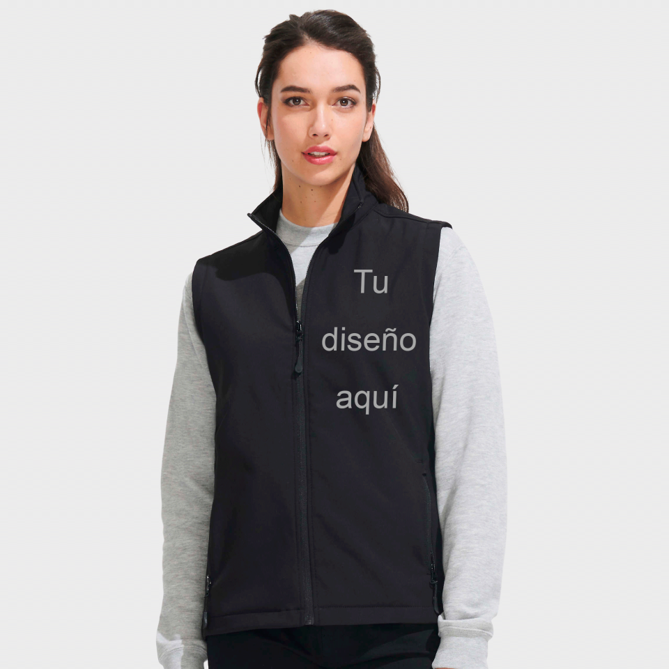 Chaleco shoftshell de mujer personalizado