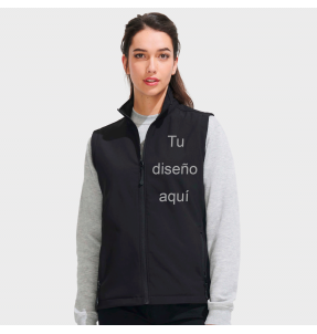Chaleco shoftshell de mujer personalizado