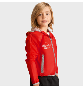 Cortavientos de niño con capucha personalizado