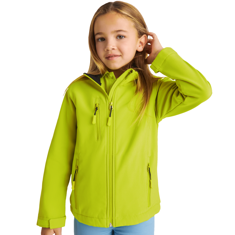 Softshell de niño 2 capas cremalleras al tono personalizado
