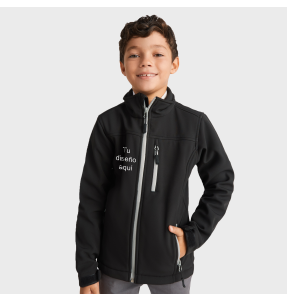 Softshell 2 capas básico niño personalizado. El más barato