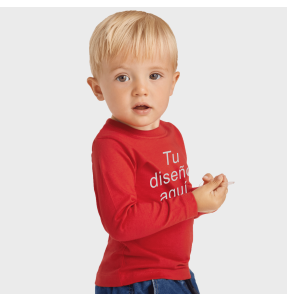 Camiseta bebé manga larga personalizada