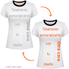 Camiseta reversible de mujer 100% fullprint personalizada