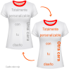 Camiseta reversible de mujer 100% fullprint personalizada