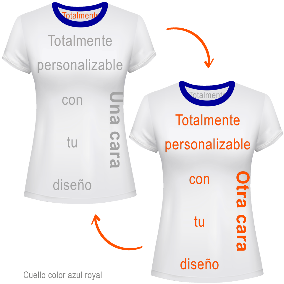 Camiseta reversible de mujer 100% fullprint personalizada