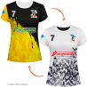 Camiseta reversible de mujer 100% fullprint personalizada