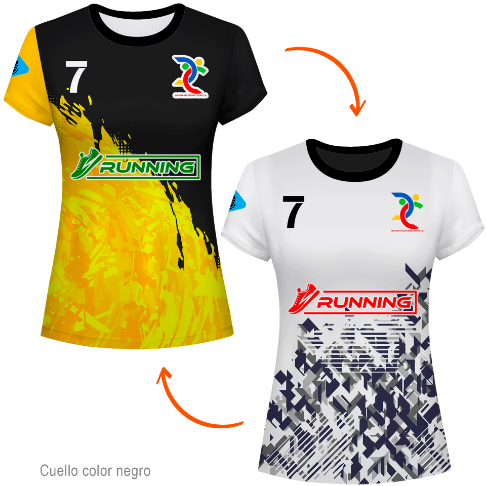 Camiseta reversible de mujer 100% fullprint personalizada