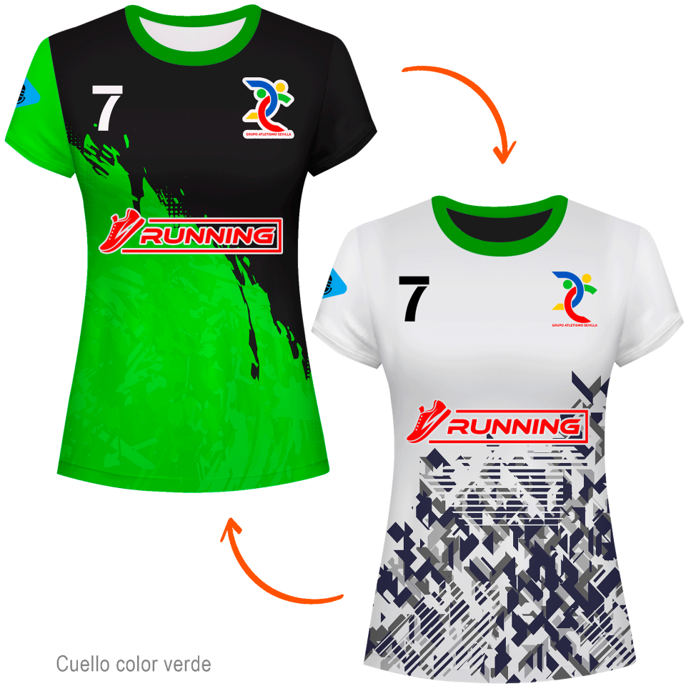 Camiseta reversible de mujer 100% fullprint personalizada