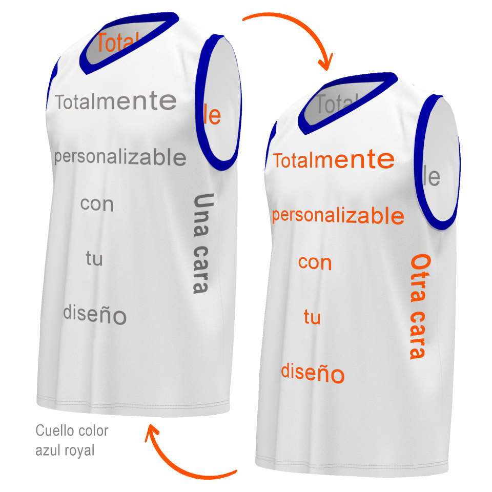 Camiseta reversible sin mangas 100% fullprint personalizada