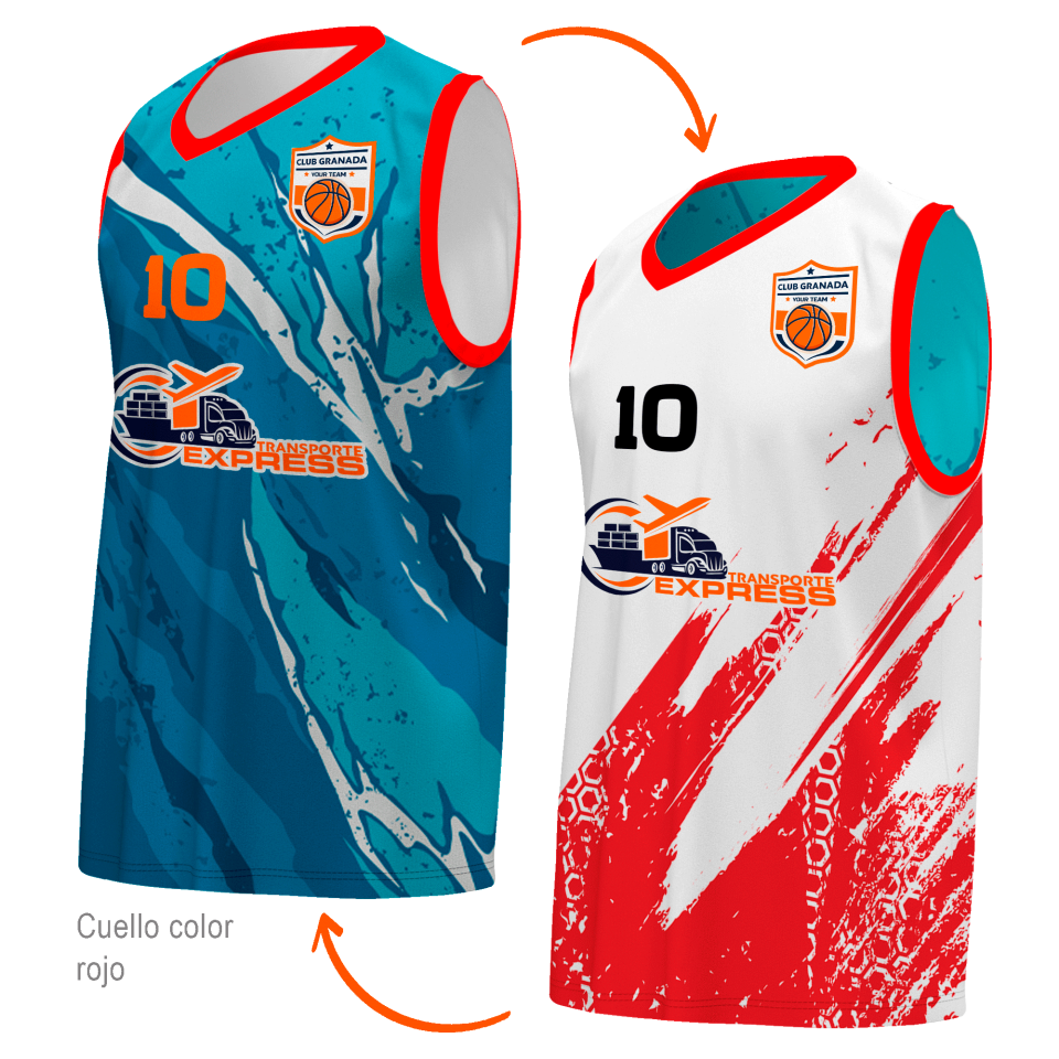 Camiseta reversible sin mangas 100% fullprint personalizada